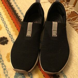 Ryka  Womens Black Slip-On Sneakers